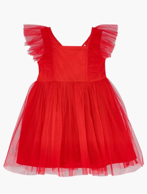 Keedo Kids Red Poppy Tulle Dress