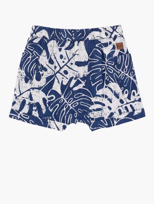 Keedo Infants Navy Foliage Shorts