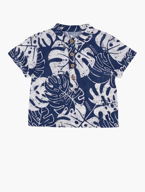 Keedo Infants Navy Foliage Shirt