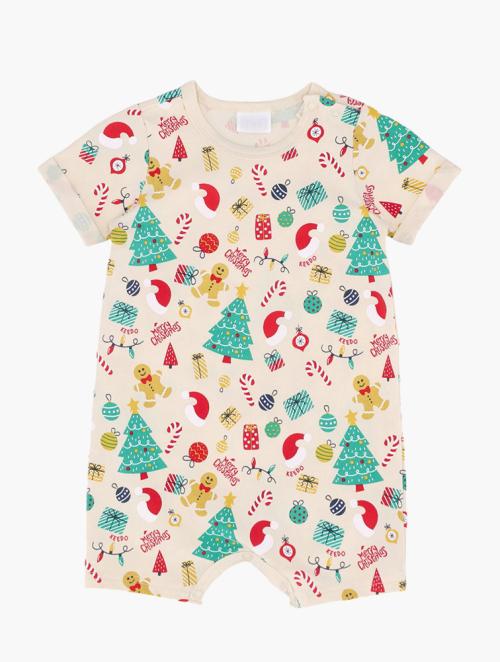 Keedo Infants Multi Christmas Pj Babygrow