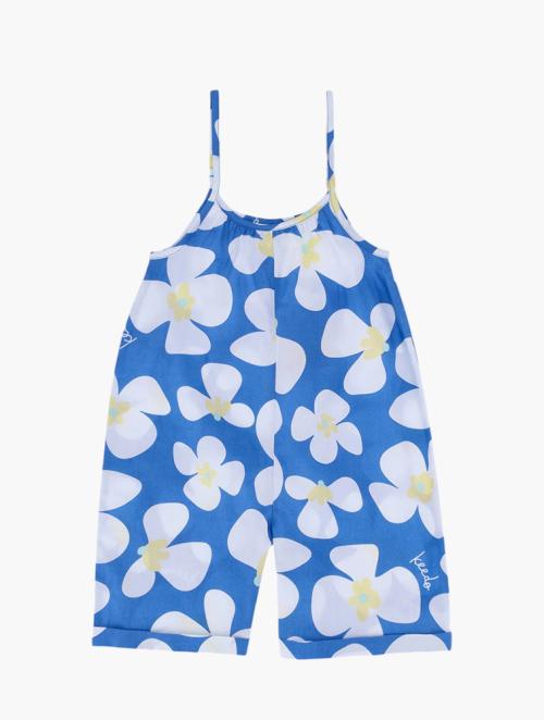 Keedo Kids Blue Royal Blooms Jumpsuit