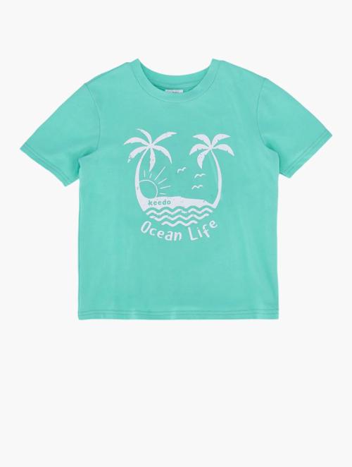 Keedo Kids Green Ocean Life T-Shirt