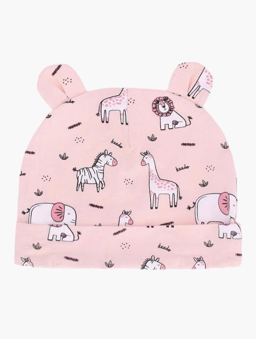 Keedo Kids Pink Zoo Garden Beanie