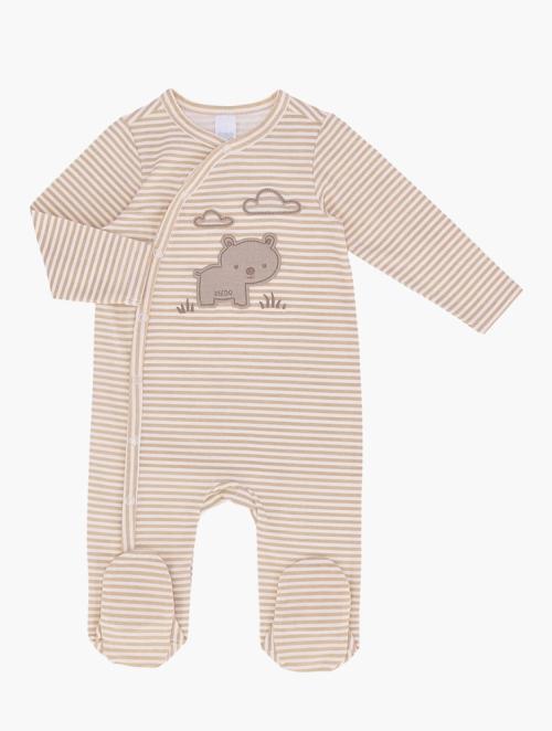 Keedo Infants Beige Cloudy Bear Babygrow