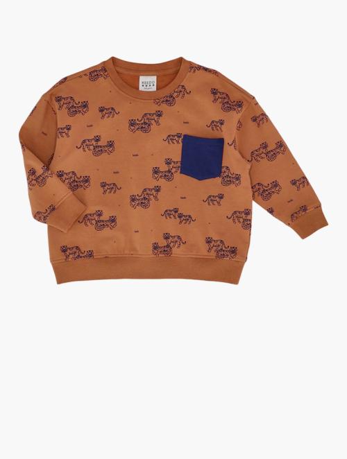 Keedo Infants Rust Sierra Tiger Sweat Top