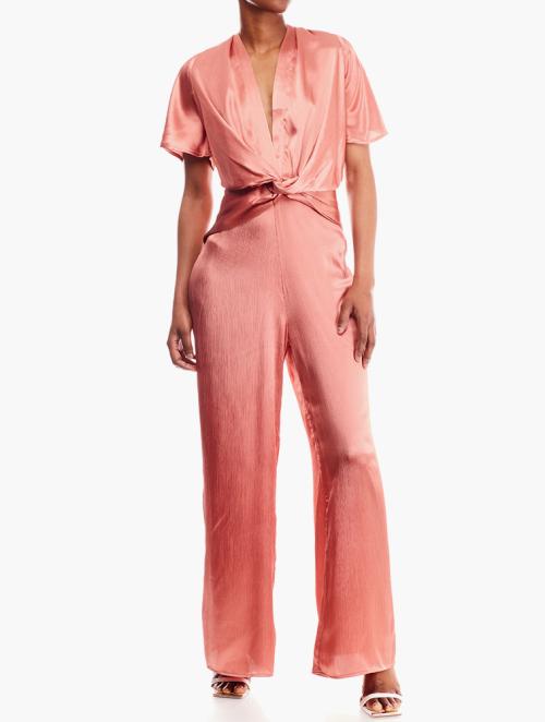 Kokonova Knotted Kimono Jumpsuit Blush Pink