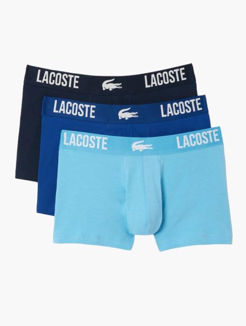 Lacoste Aqua, Blue & Black Trunk Underwear 3 Pack