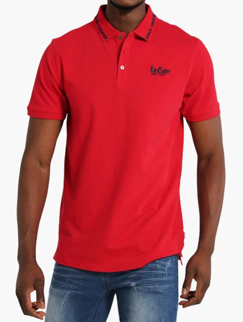 Lee Cooper Red Jon Graphic Short Sleeve Golfer
