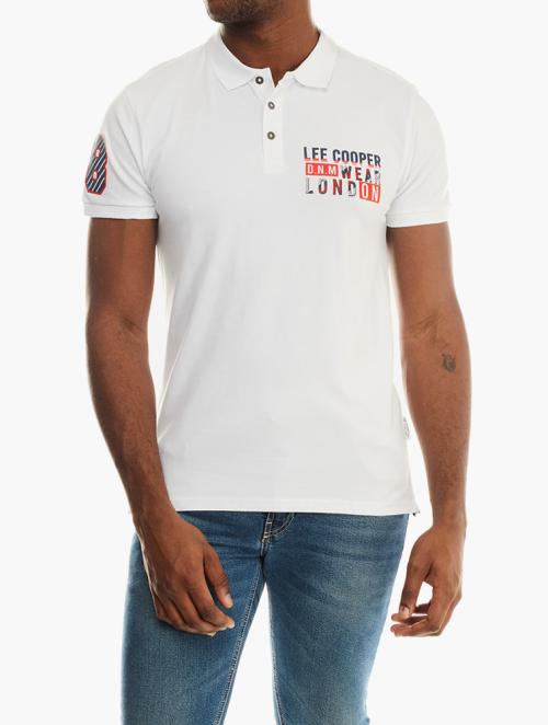 Lee Cooper White Talon Polo Shirt