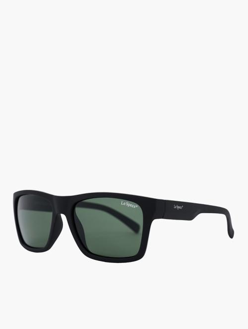 Le Specs Black & Green Rectangular Sunglasses