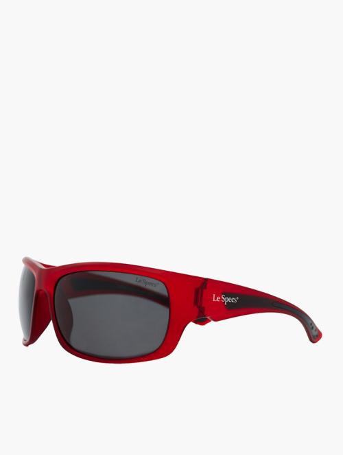 Le Specs Black & Red Rectangular Sunglasses