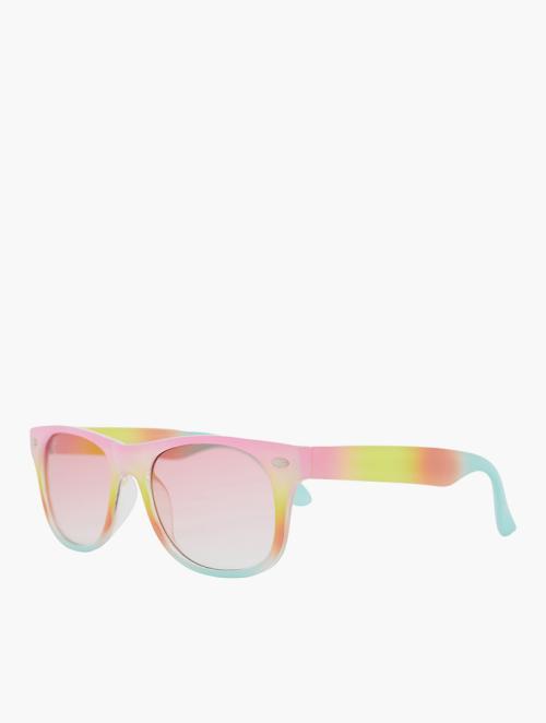 Le Specs Pink & Multicolour Rainbow Square Sunglasses