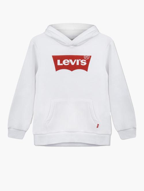 Levi's White Logo Long Sleeve Hoodie
