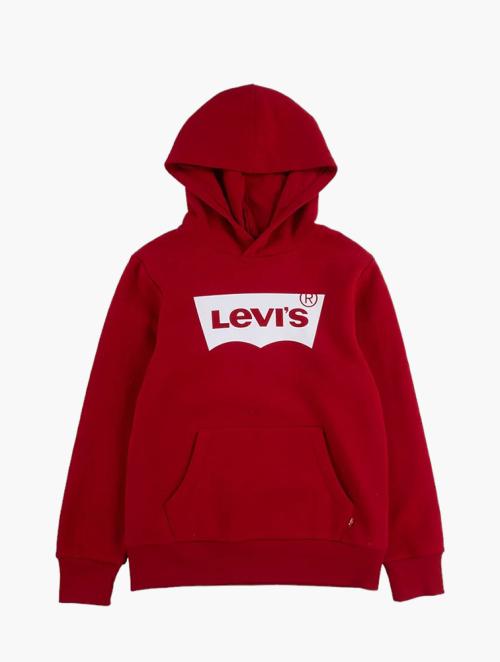 Levi's Red & White Heather Logo Long Sleeve Hoodie