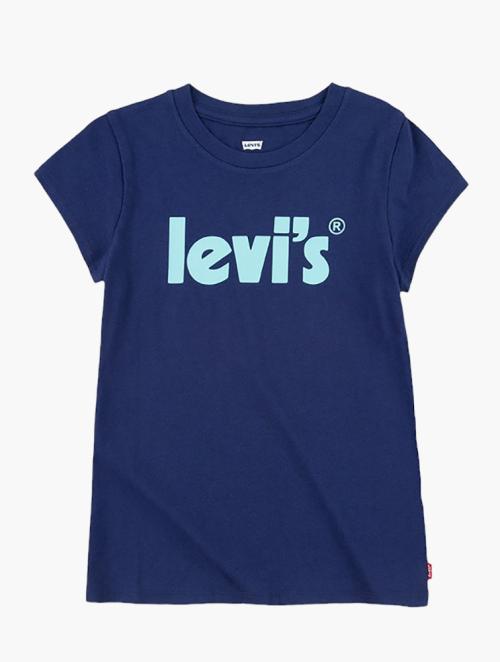 Levi's Medieval Blue Heather Poster Logo Basic Tee