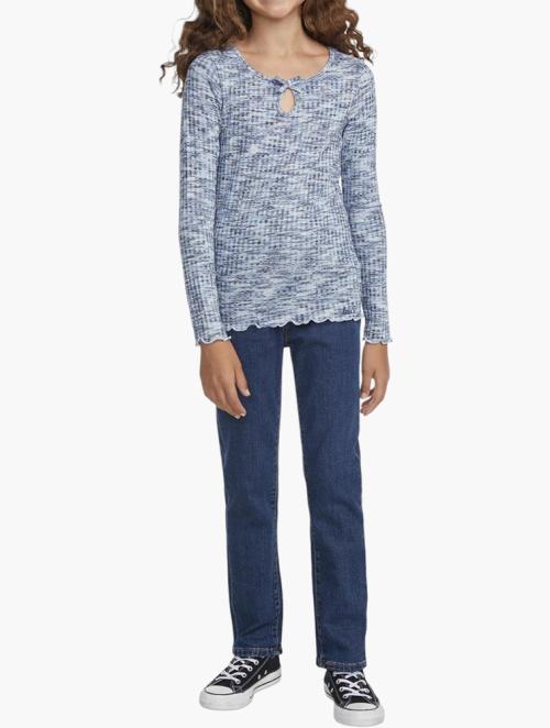 Levi's Crown Blue Space Dye Long Sleeve Top