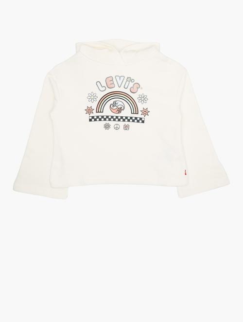 Levi's Antique White Girls Graphic Long Sleeve Hoodie