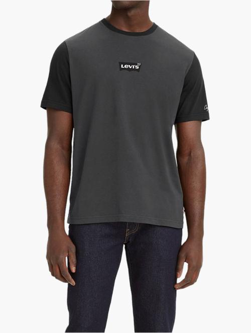 Levi's Black and Grey Relaxed Fit Short Sleeve Graphic Tee