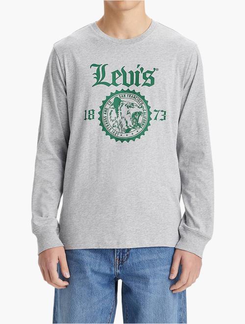 Levi's Grey Long Sleeve Logo Graphic Tee