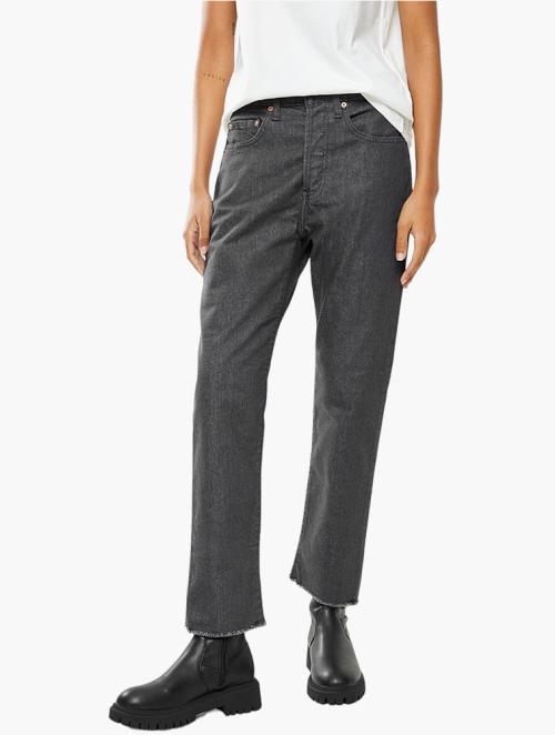 Levi's Black 501 Crop Get Off My Cloud Jeans