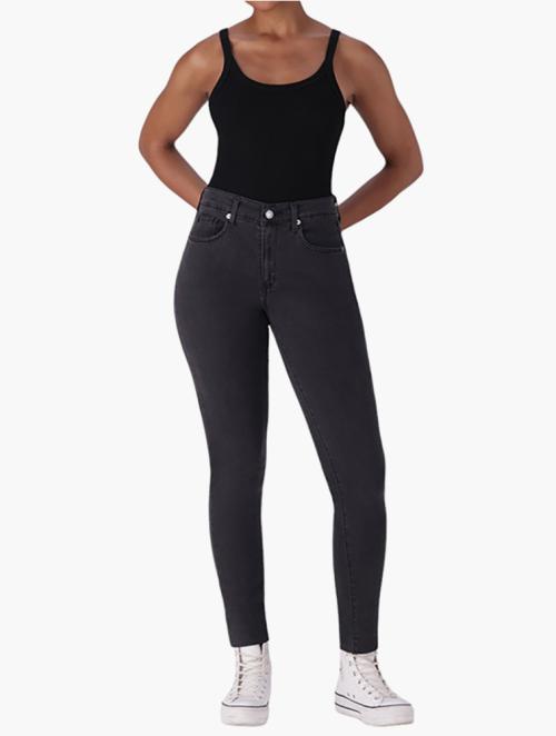 Levi's Black Destructed Curvy High-rise Super Skinny Jeans