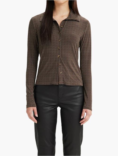 Levi's Dark Brown Prima Button Up Top