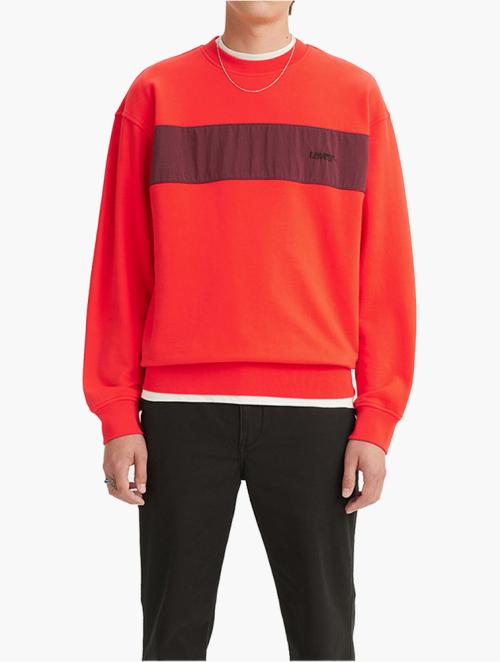 Levi's Red Crew Neck Long Sleeve Sweater