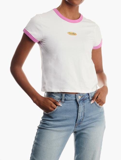 Levi's White Graphic Mini Ringer Tee