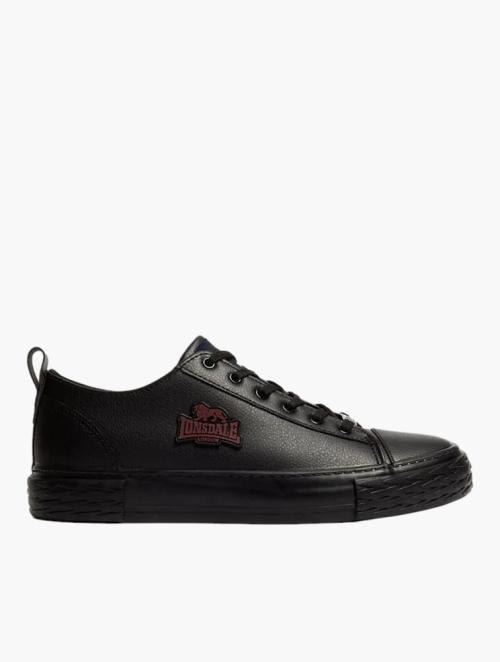 Lonsdale Black Lace-Up Low Sneakers