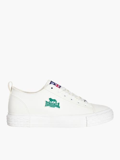 Lonsdale White & Green Lace-Up Sneakers