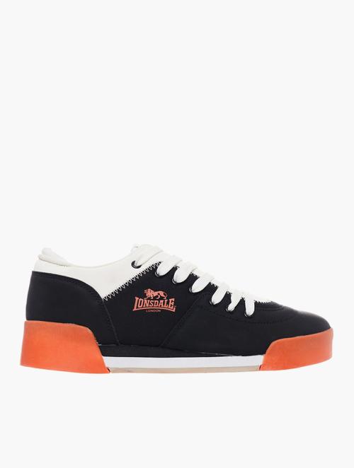 Lonsdale Black & Orange Lace Up Sneakers
