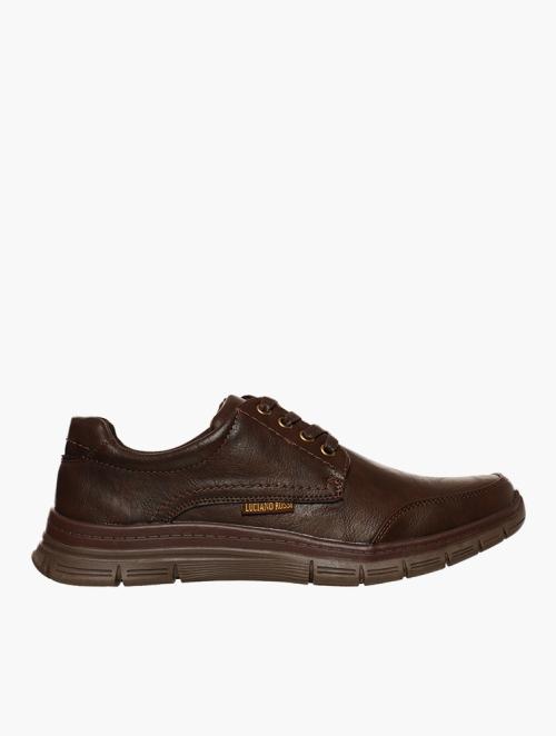 Luciano Rossi Brown Bumper Lace Up Shoes