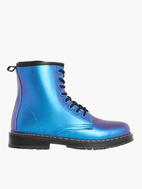 Madison Sloane Lace Up Boot - Blue