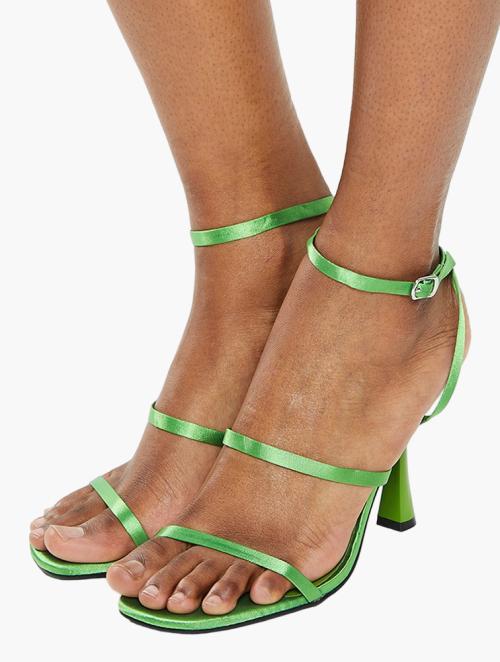 Madison Autumn Ankle Tie Stiletto Heel - Green