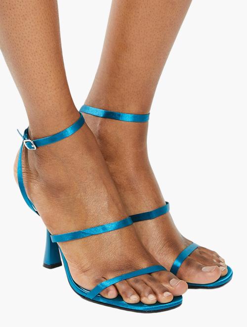 Madison Autumn Ankle Tie Stiletto Heel - Blue