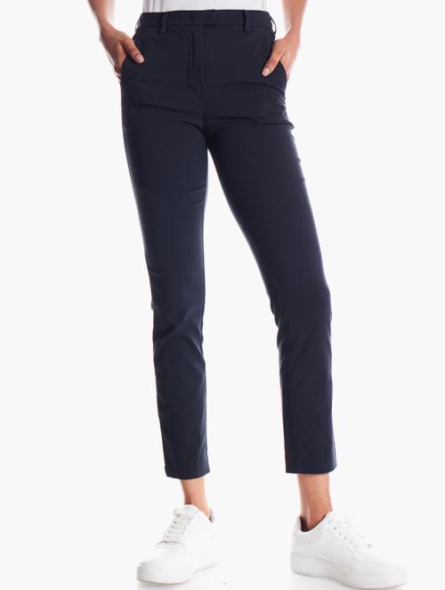 Mango Navy Cola Cropped Skinny Trousers