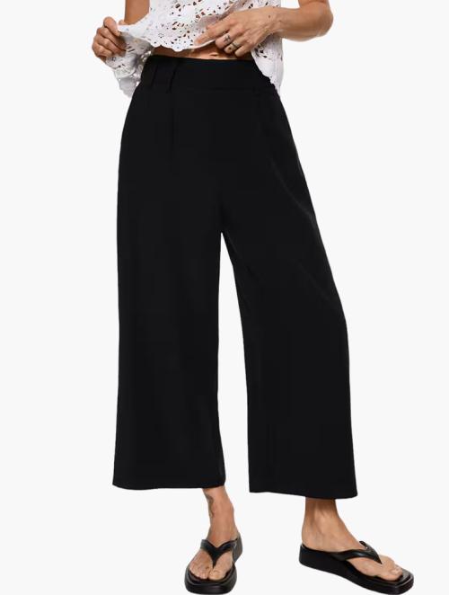 Mango Black Bosco-H Wide Leg Trousers