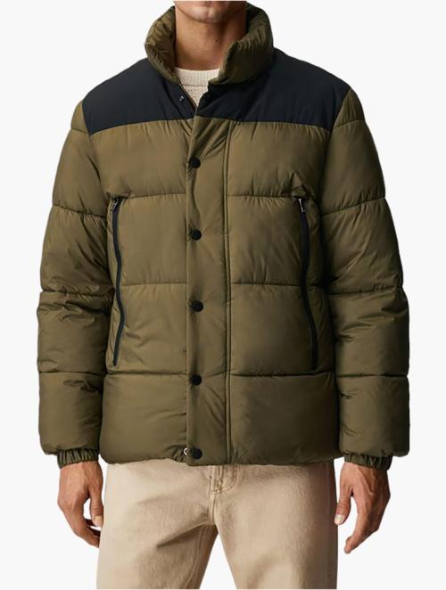 Mango Khaki Zoli Short Thermoregulating Anorak