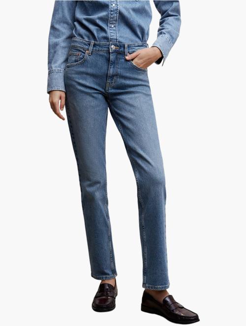 Mango Medium Blue Nayara Denim Jeans