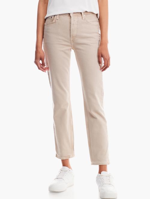 Mango Nude Straight Leg Jeans