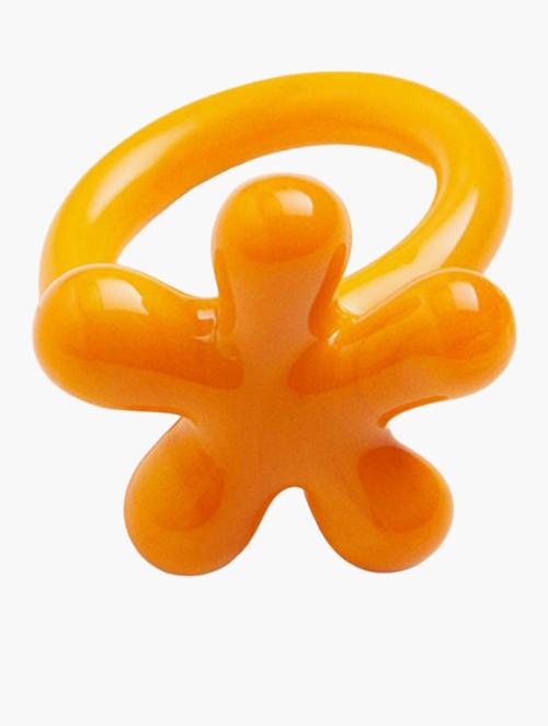 Mango Orange Crystal Ring