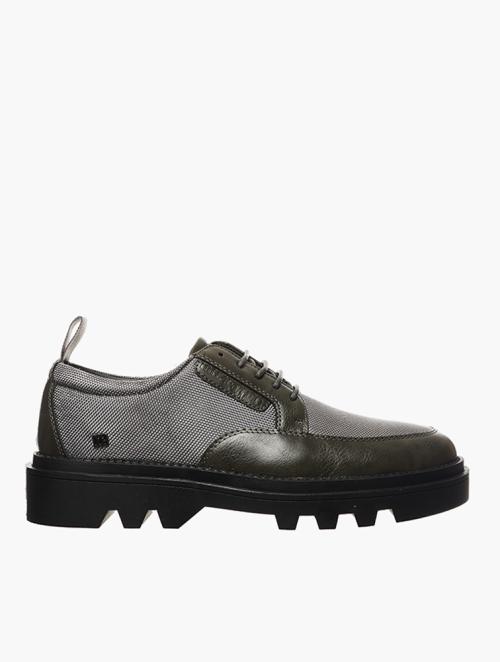 Mazerata Grey Vinchey 14 Faux Leather Nylon Shoes
