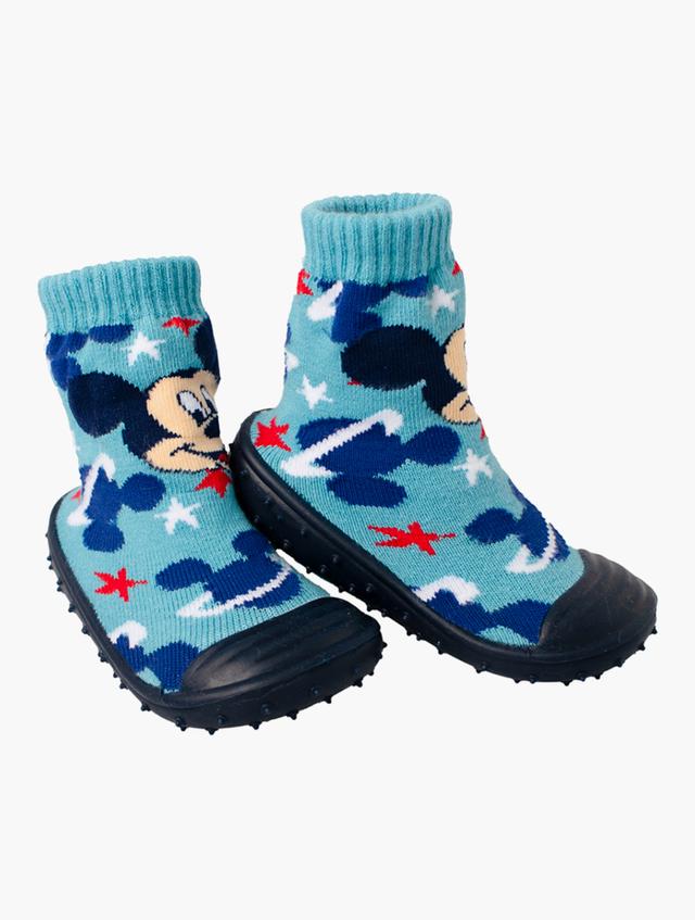 Mickey Mouse Infants Mickey Mouse Blue & Black Rubber Booties