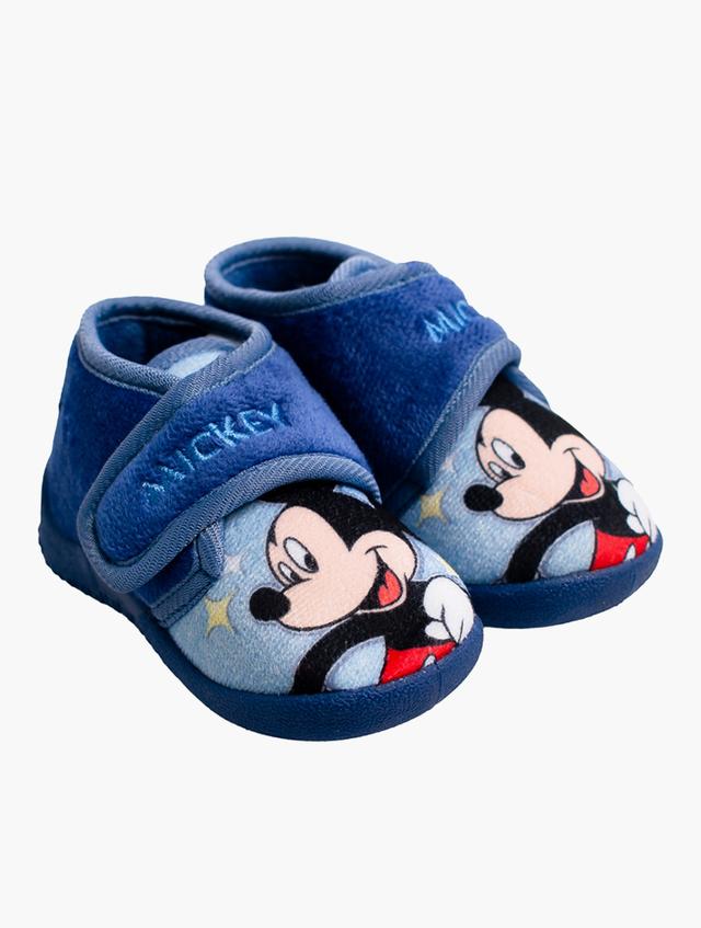 Mickey Mouse Boys Multi Graphic Contrast Sole Slippers