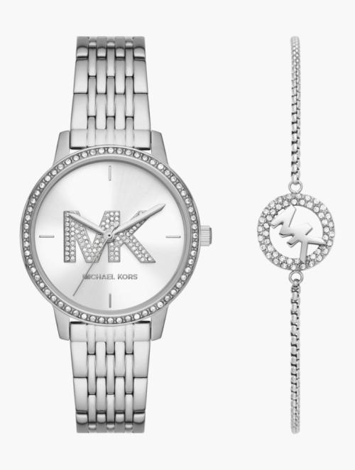 Michael Kors Silver Round Outlet Melissa Watch