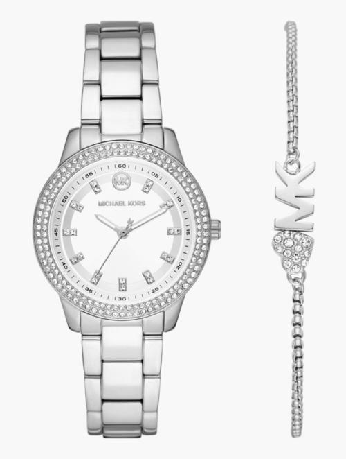 Michael Kors Silver Round Tibby Watch
