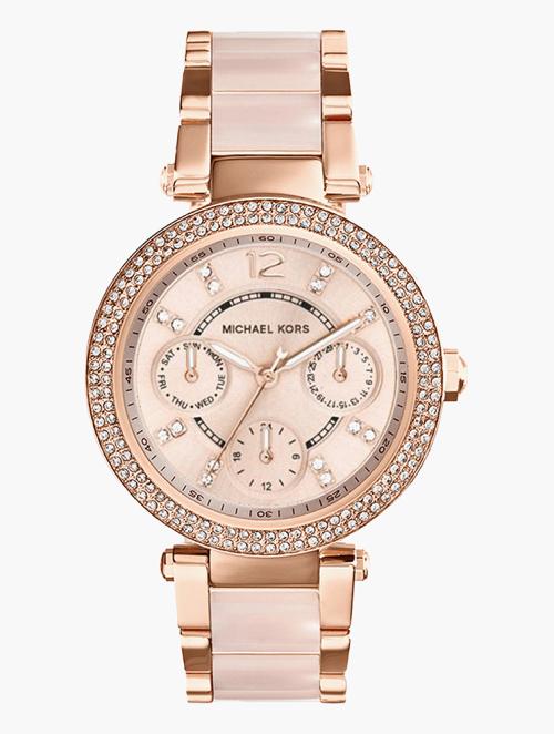 Michael Kors Rose Gold Parker Round Watch