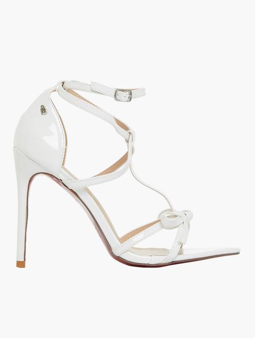 Miss Black Dagger3 Barely There Stiletto Heel - White