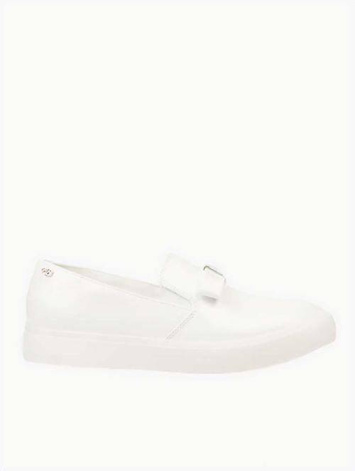 Miss Black White VENUS 1Faux Patent Slip On Sneakers