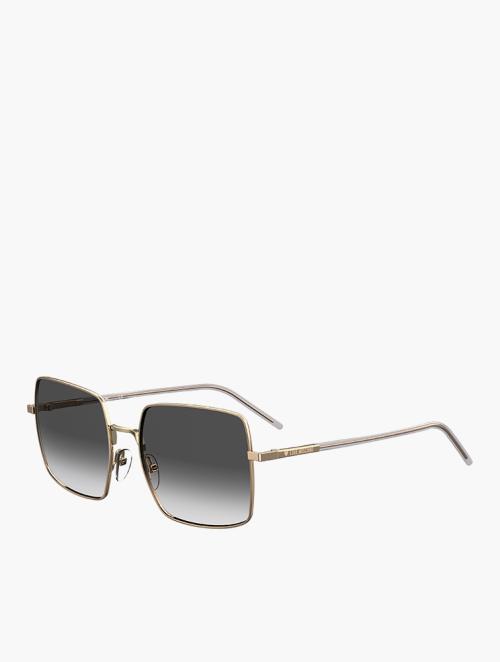Moschino Love Rose Gold Rectangular Sunglasses
